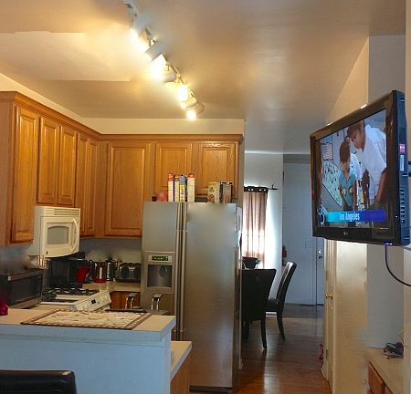 Kitchen with newer stainless steelappliances