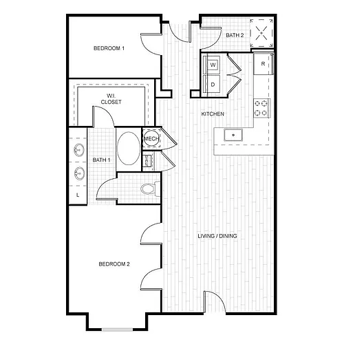 Floor plan A2 (w/ Study)