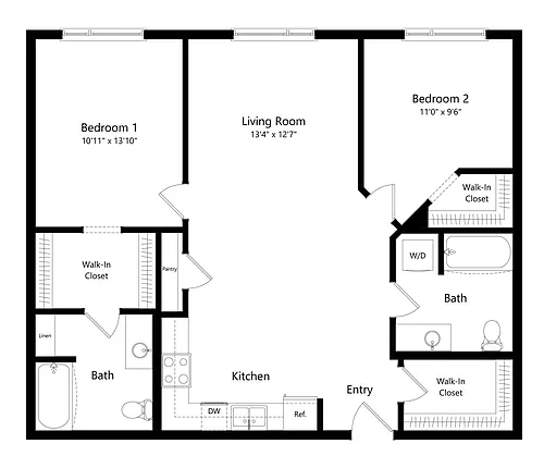Floor plan Adams (D1)