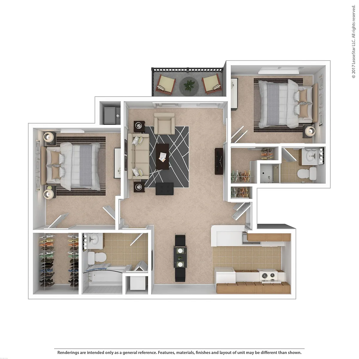 Floor plan 2 Bedroom Craftsman