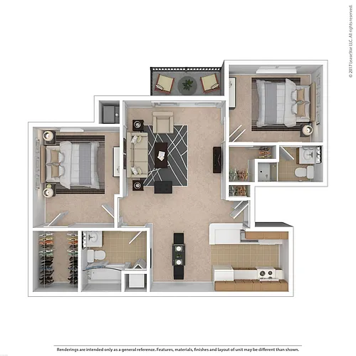 Floor plan 2 Bedroom Craftsman