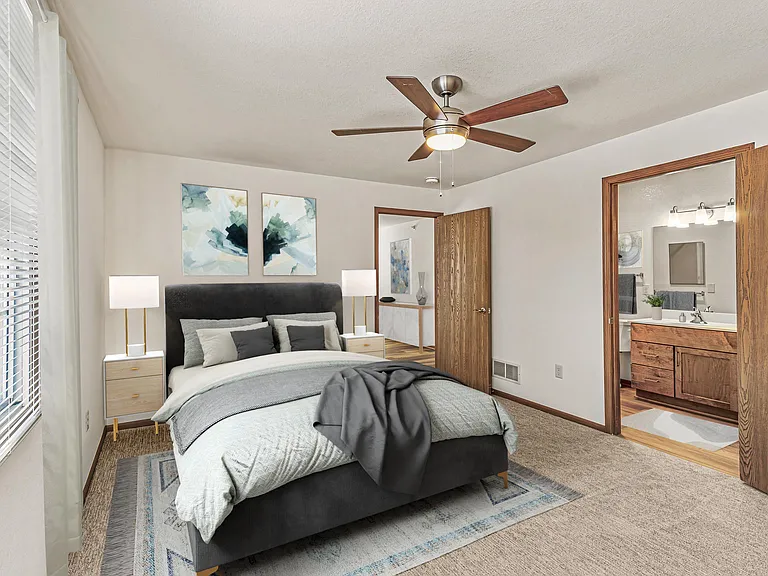 Two bedroom, two bath with great room open concept