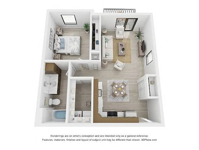 Floor plan One Bedroom B