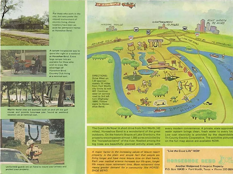 The original layout of Horseshoe Bend Country Club from 1979. Not accurate today.
