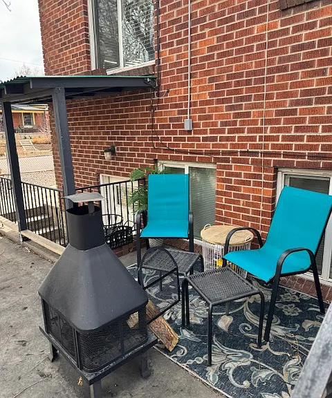 Nice outside sitting areas