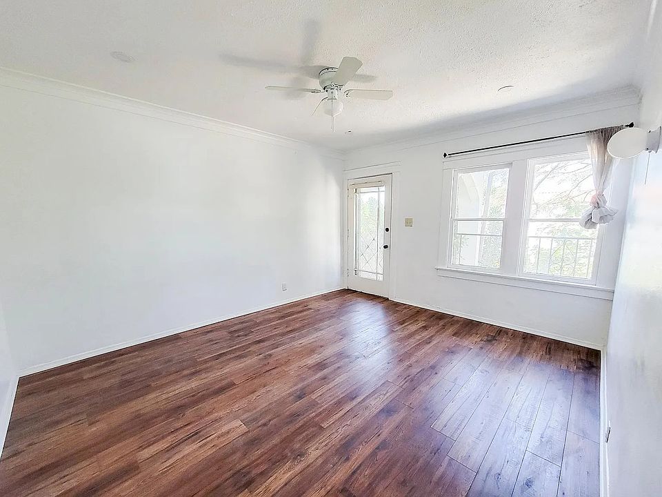 Living room with front door