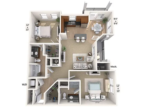 Floor plan B3-2-1157sq