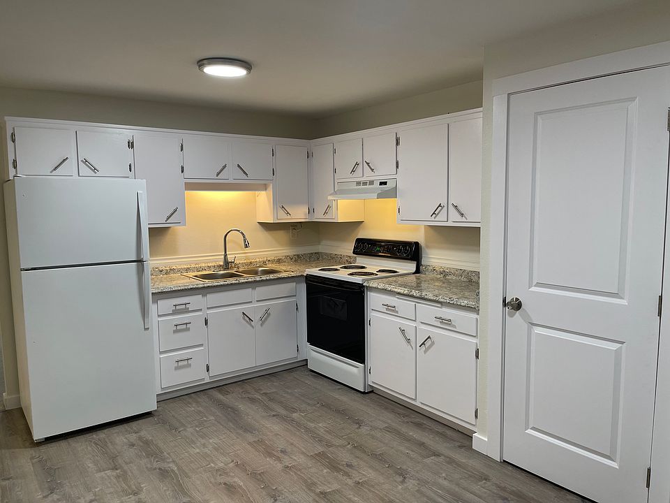 Large kitchen with lots of storage.