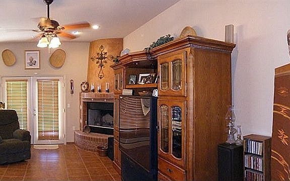 Kiva Fireplace in Family Room