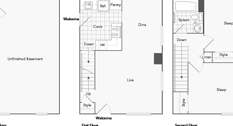Buckingham 2-Bedroom Floorplan Buckingham 2-Bedroom Floorplan