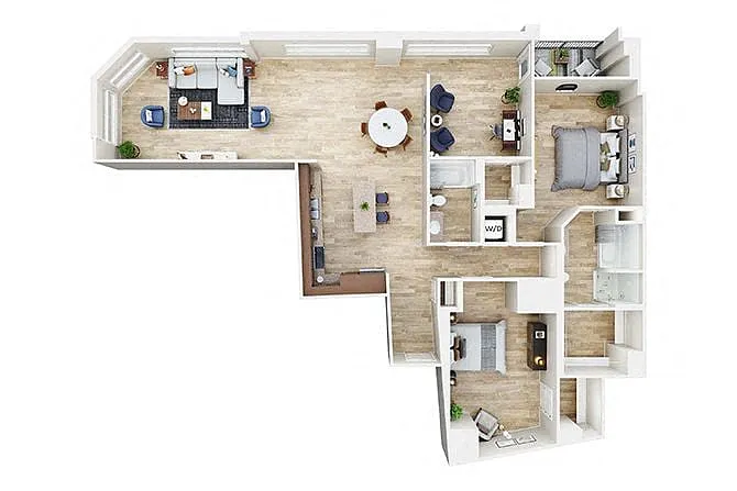 Floor plan B13 with Den