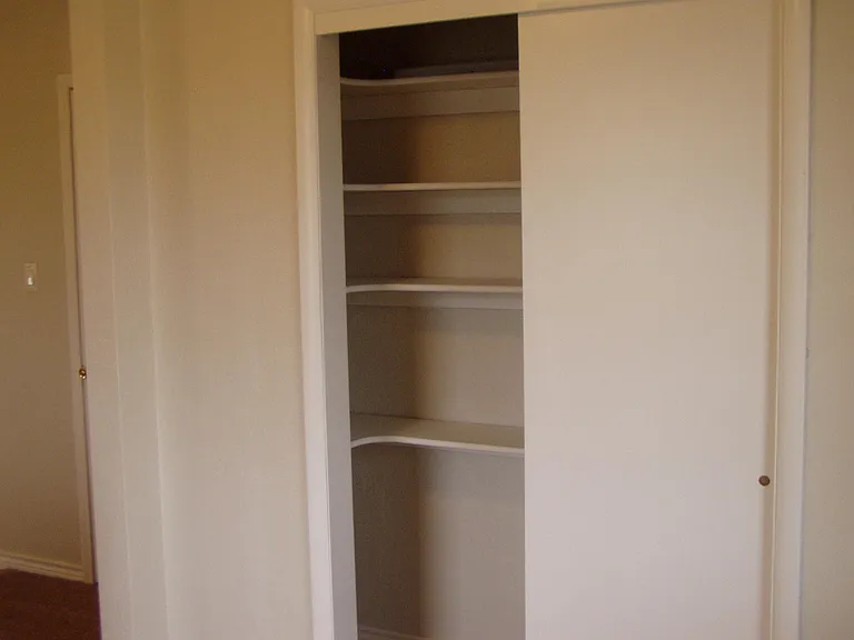 The pantry is easy to get to. It is just off the kitchen.