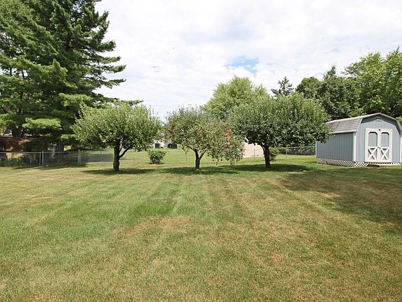 Your apple trees and storage shed