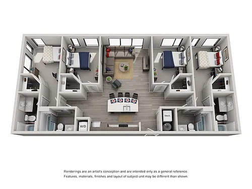 Floor plan 4 Bedroom 4 Bathroom B