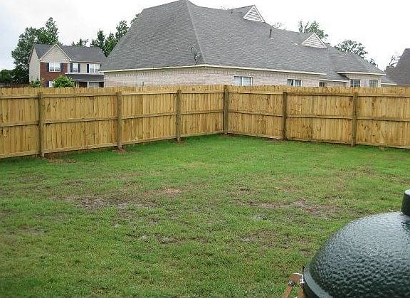 Backyard with 2009 fence