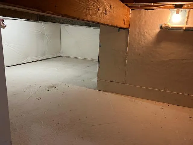 Storage area under home.