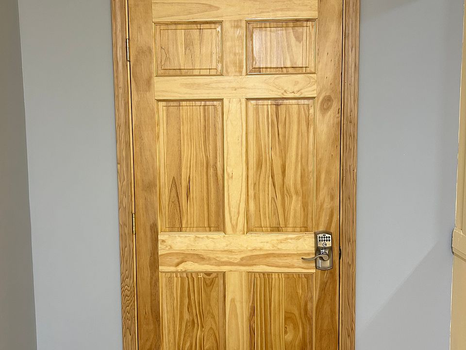 Wonderful, new door with keypad for private access
