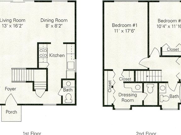 2 Bedroom Townhome Floorplan