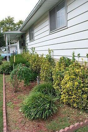 Side view of front of house