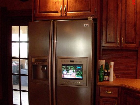LG fridge with TV