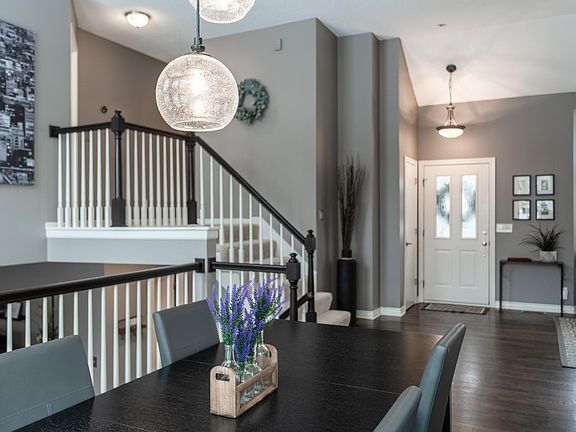 3 bedrooms are a few steps up, one bedroom a few steps down in this split level.