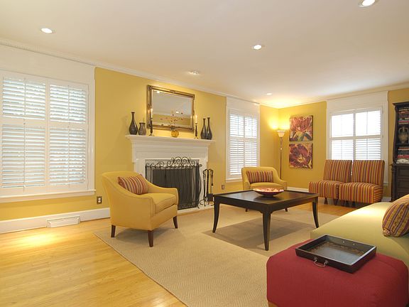 Formal den with gas logs