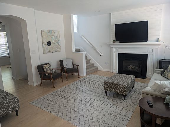Living room with gas fireplace