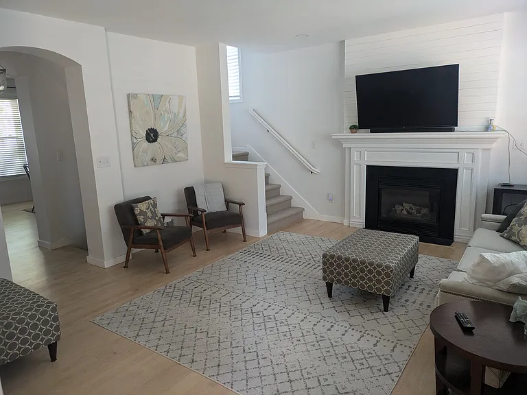 Living room with gas fireplace