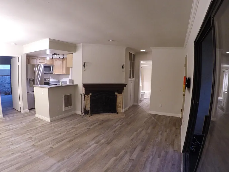 second wing has bathroom, bedroom, and storage