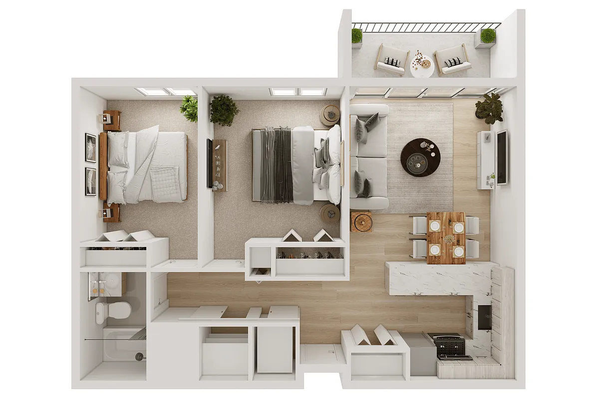 Floor plan B1D