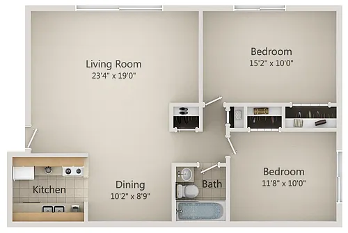 Floor plan 2 Bedroom
