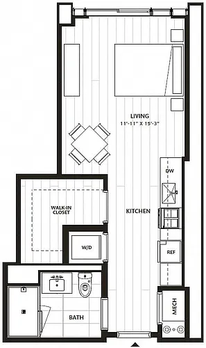 Floor plan Studio-S3