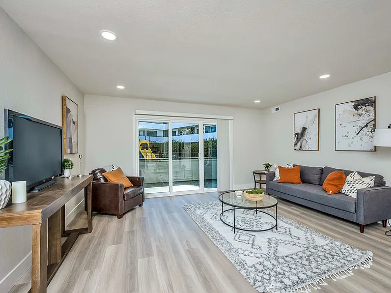 Living Room With Wooden Flooring