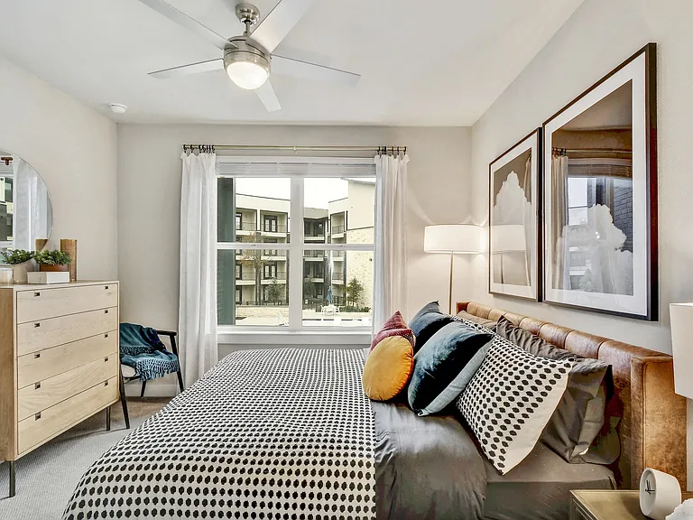 Spacious bedrooms with walk-in closets.