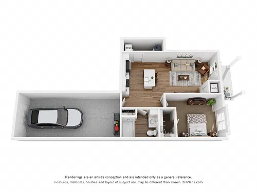 Floor plan 1 Bedroom B