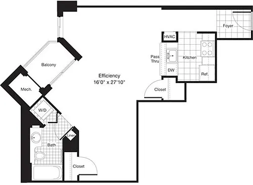 Floor plan Studio F