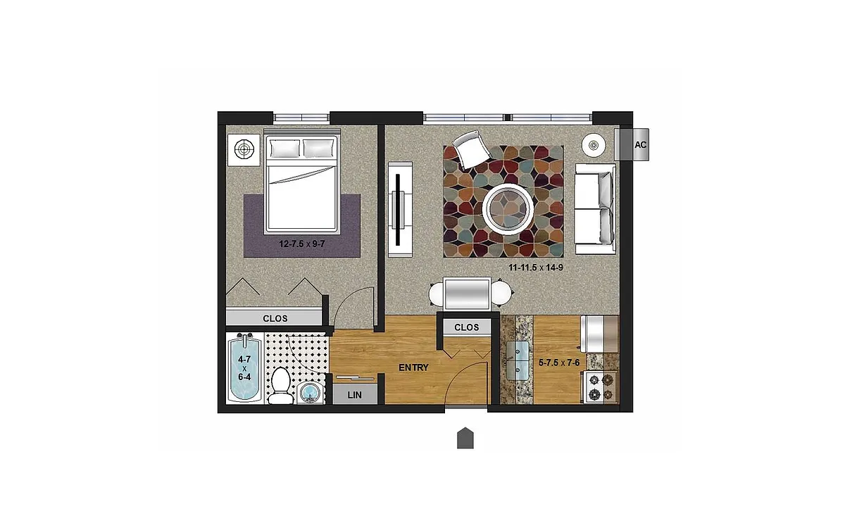 Floor plan 1 Bedroom