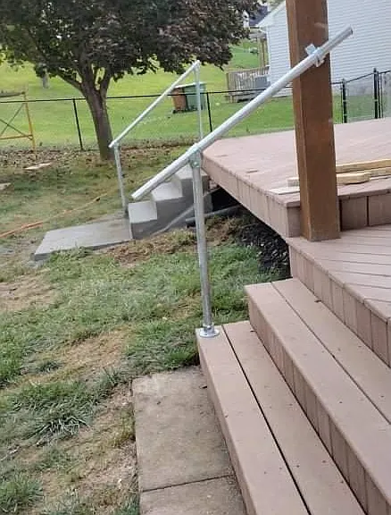 Just added handrails and another set of steps with landing.