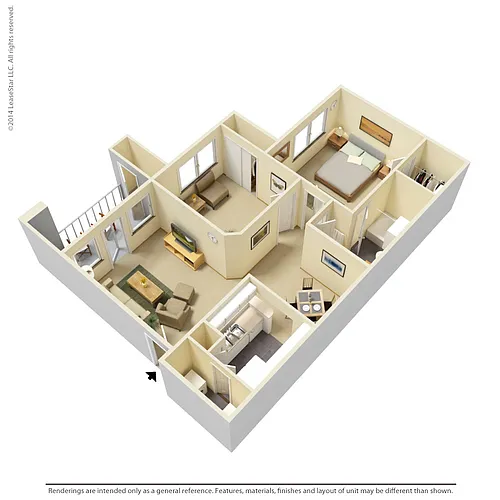 Floor plan 1 Bedroom - A4