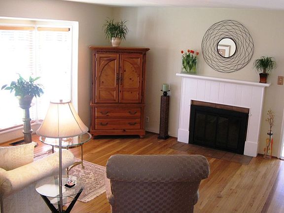 Living room with fireplace