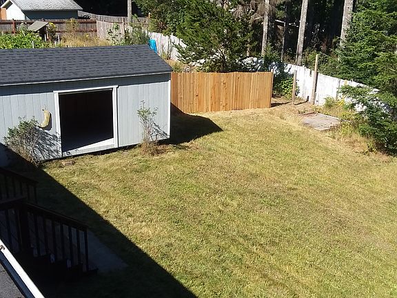 Back Yard with new shed