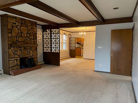 living room with fireplace