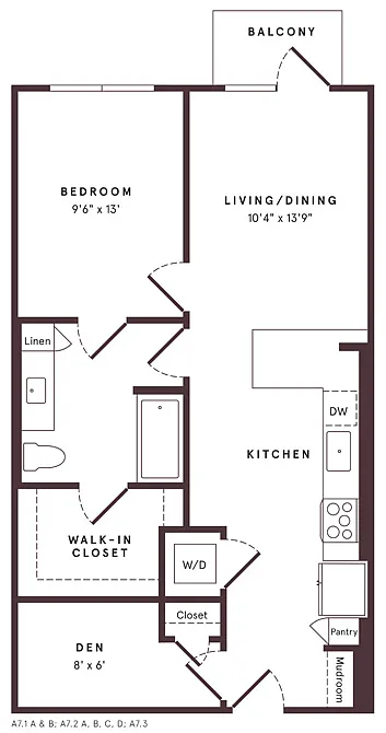 Floor plan A7 Den