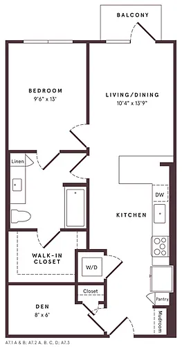 Floor plan A7 Den