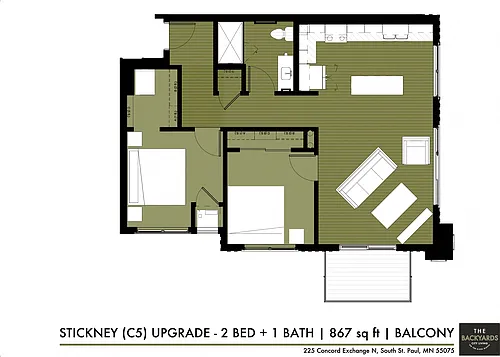 Floor plan The Backyards - Stickney (C5) - Upgrade