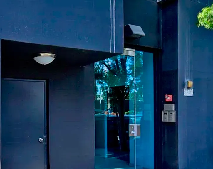 Entrance of building