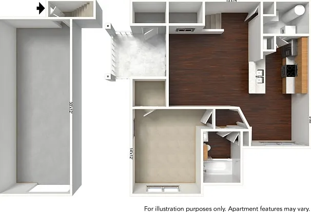 1 Bed 1 Bath with Garage 1 Bed 1 Bath with Garage