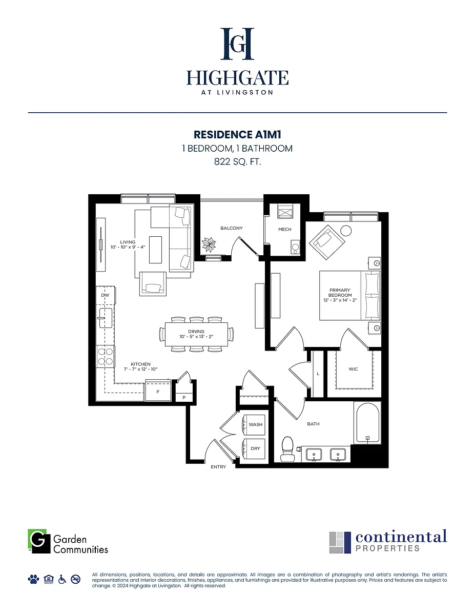Floor plan $3.25/sq.ft. - Residence A1M1