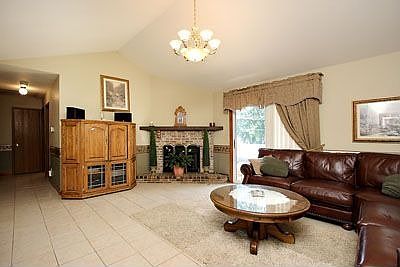 Vaulted living room