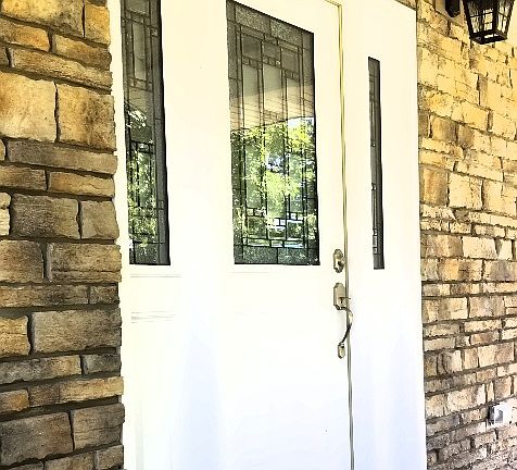 New Porch Stonework Entry